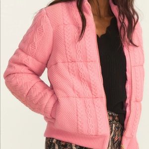 NWT LoveShackFancy pink bomber jacket